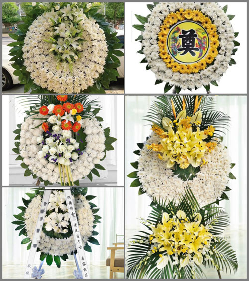 湖北孝感市大悟县吕王镇施畈村花圈速递